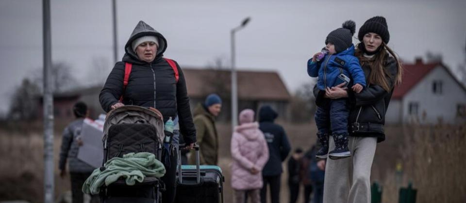 Abri pour personnes déplacées Ukraine